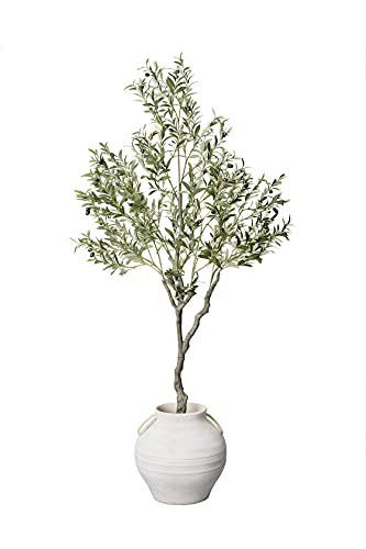 VYNT Olive Tree Artificial 7 Feet Tall, Fake Indoor Tree, Faux Decorative Tree | Amazon (US)
