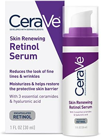 CeraVe Anti Aging Retinol Serum | Cream Serum for Smoothing Fine Lines and Skin Brightening | Wit... | Amazon (US)