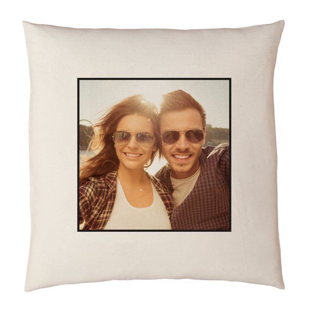 Personalized Photo Accent Pillow 15"x15" - Available in Antique Border or Plain Border | Walmart (US)