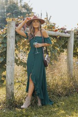 Forest Green Ruffle Trimmed Off-the-Shoulder Maxi | Magnolia Boutique