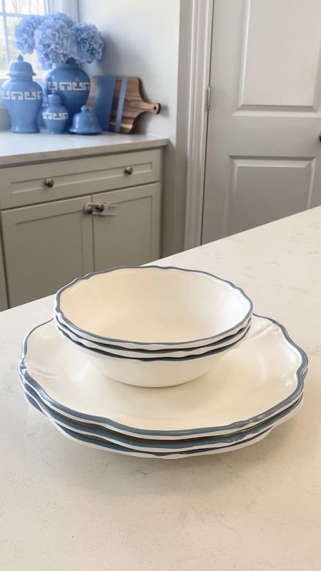 Melamine dishwasher kid safe dinner plates and bowls from #target. Ginger jars temple jars kitchen towel cutting board 


#targethome #dinnerware #grandmillennial 

#LTKsalealert #LTKhome #LTKstyletip