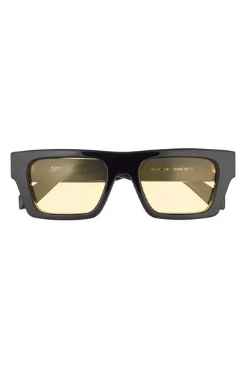 Off-White Oregon 52mm Square Sunglasses in Black Yellow at Nordstrom Rack | Nordstrom Rack
