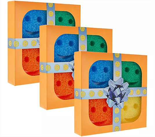 Make Your Selection: "As Is" Scrub Daddy Set of (3) Multi-Color 4-piece Sponge Gift Packs | QVC