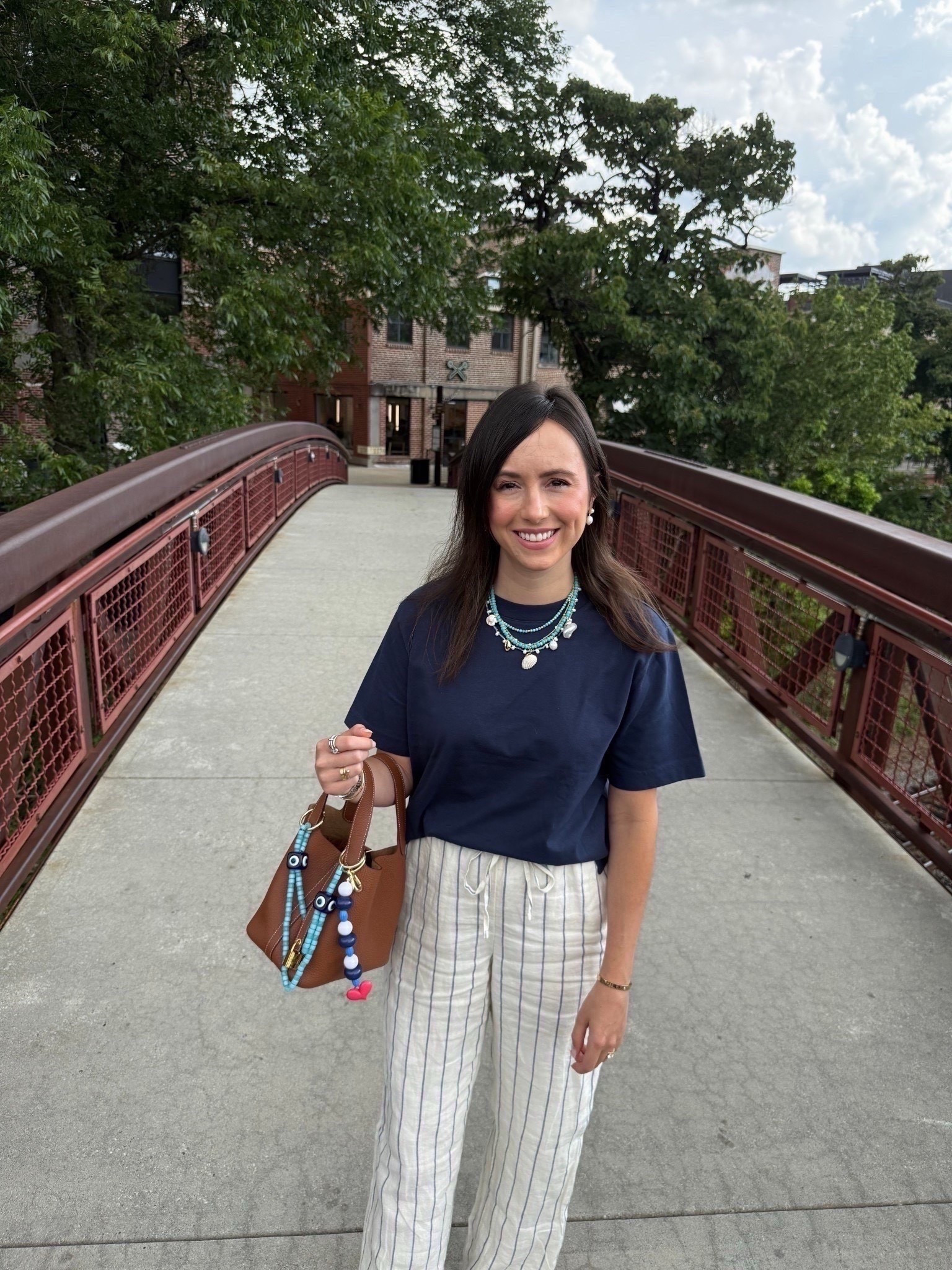 J crew navy boxy tee (small) with the best ever stripe linen pants (xs) and Baublebar accessories 



#LTKHoliday #LTKCyberWeek #LTKGiftGuide
