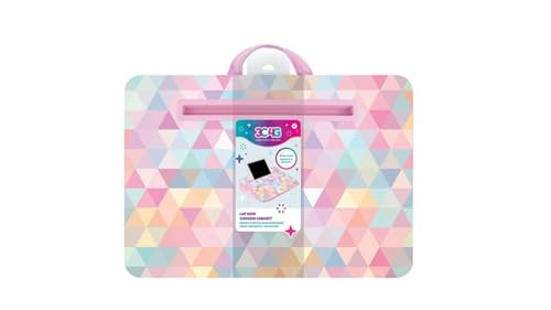 3C4G Triangle Faux Fur Lap Desk - Portable Lap Pillow Desk for Kids with Media Slot - 12” x 16.9” Lap Desk for Laptop, Tablets, & Notebooks by Make It Real | Amazon (US)