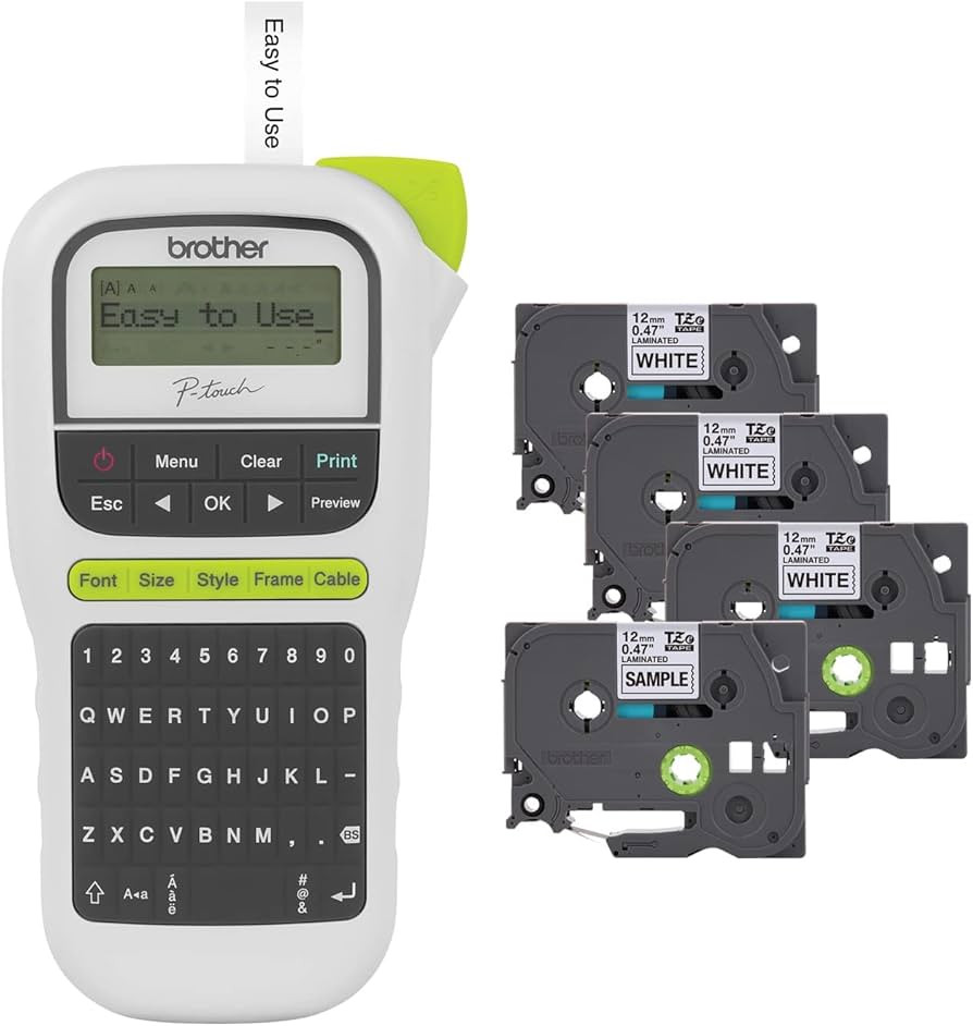 Brother P-Touch, PTH110BP, Easy Portable Label Maker Bundle (4 Label Tapes Included), White, Smal... | Amazon (US)