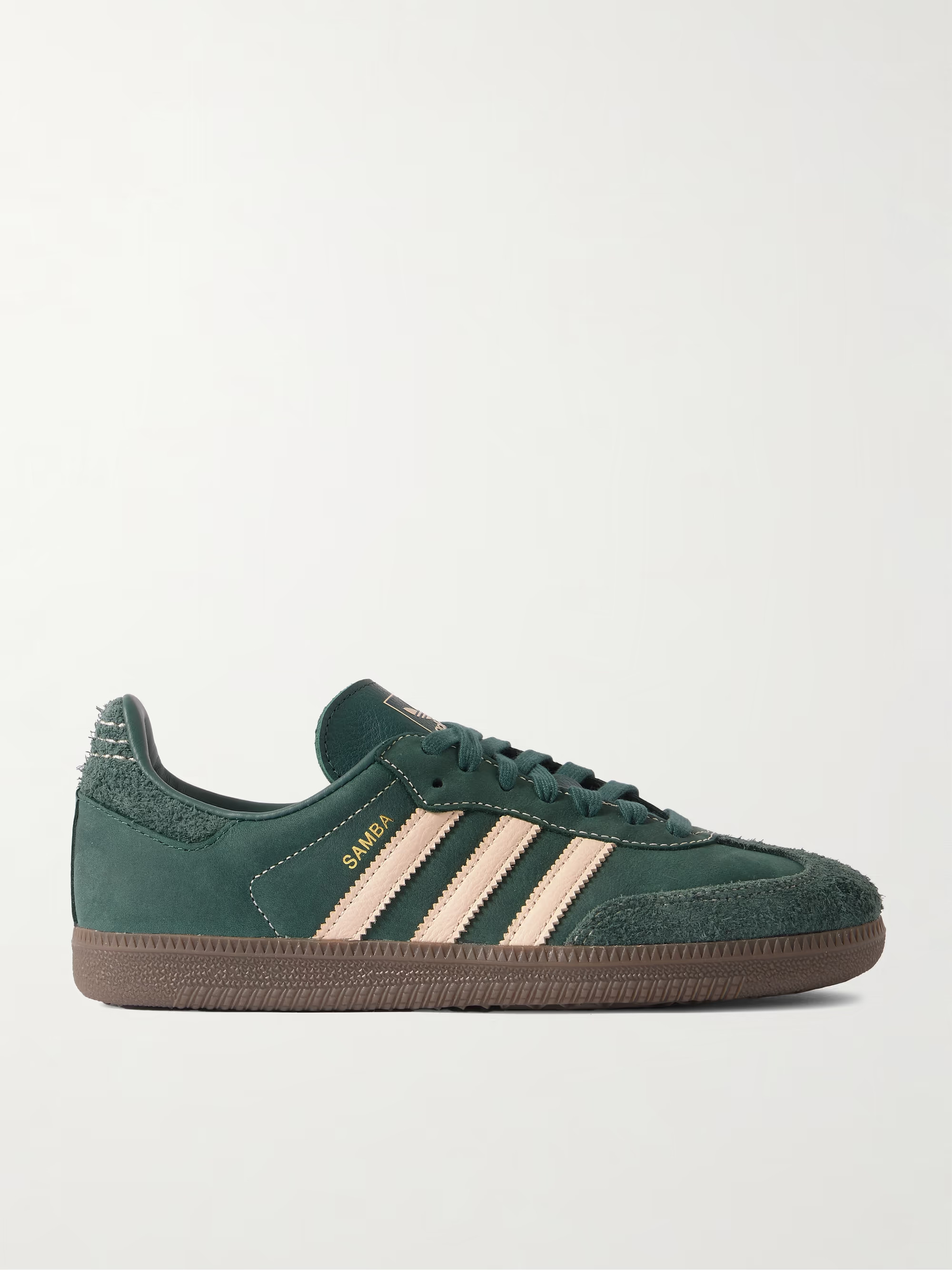 Samba OG leather-trimmed nubuck and suede sneakers | NET-A-PORTER (UK & EU)