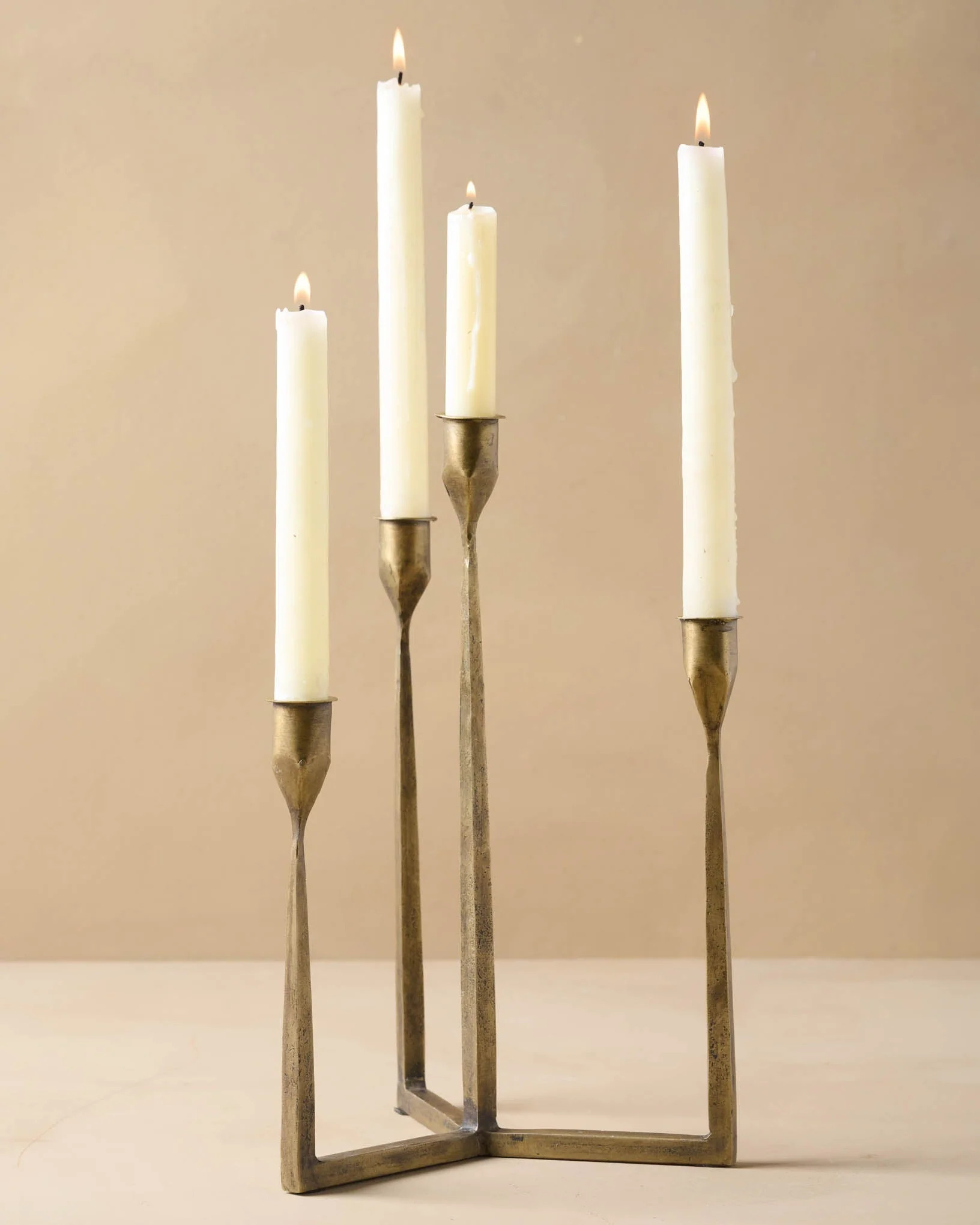 Antique Brass Gatecrest Multi Taper Holder | Magnolia