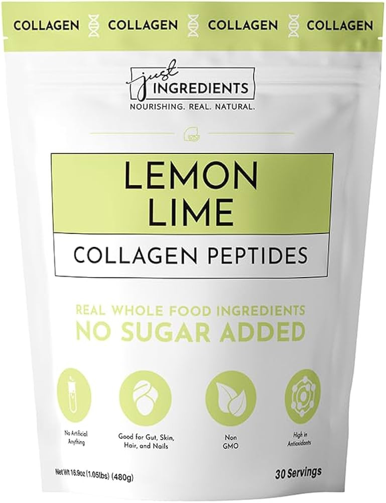 JUST INGREDIENTS Lemon Lime Collagen Peptides – 30 Servings – Supports Joint, Skin, Hair & Na... | Amazon (US)