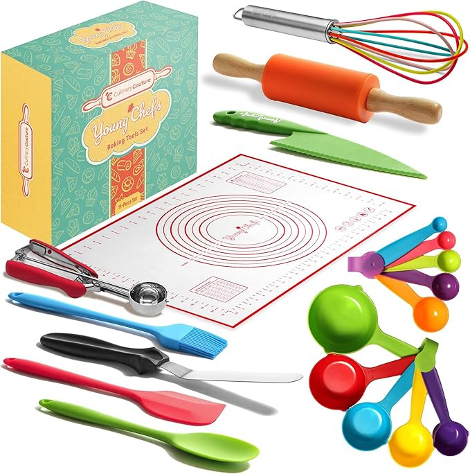 Young Chefs Kids Cooking Sets Real - 19 Pieces Real Baking Set - Easter Gifts for Kids 8-12 Years... | Amazon (US)
