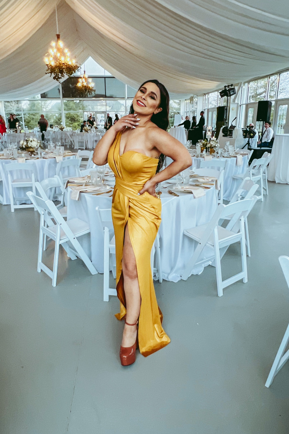 Another great formal spring dress! I loved this one, but also be aware of how high the slit goes! Be ready to pin it up!

#LTKwedding #LTKunder100 #LTKSeasonal