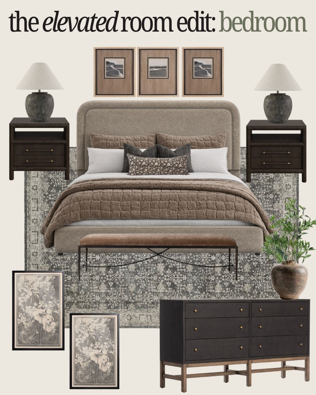 Welcome to The Elevated Room Edit, a new series where I’ll be sharing fully curated spaces designed for you to easily recreate in your own home.

These aren’t rooms in my house. They’re intentional room concepts where every piece is selected to work together…furniture, lighting, rugs, art, bedding, materials, and finishing details.

And they won’t all be the same aesthetic either. While you’ll still see the organic modern look I love, I’ll also be sharing other styles so there’s inspiration for everyone.

This is the first Elevated Room Edit: Bedroom. 

Everything in this room is linked so you can recreate the look.

For curtains, use code ELEVATEDHOME for discount on @TWOPAGES site! These are the Liz Linen Taupe grey! 

#LTKHome