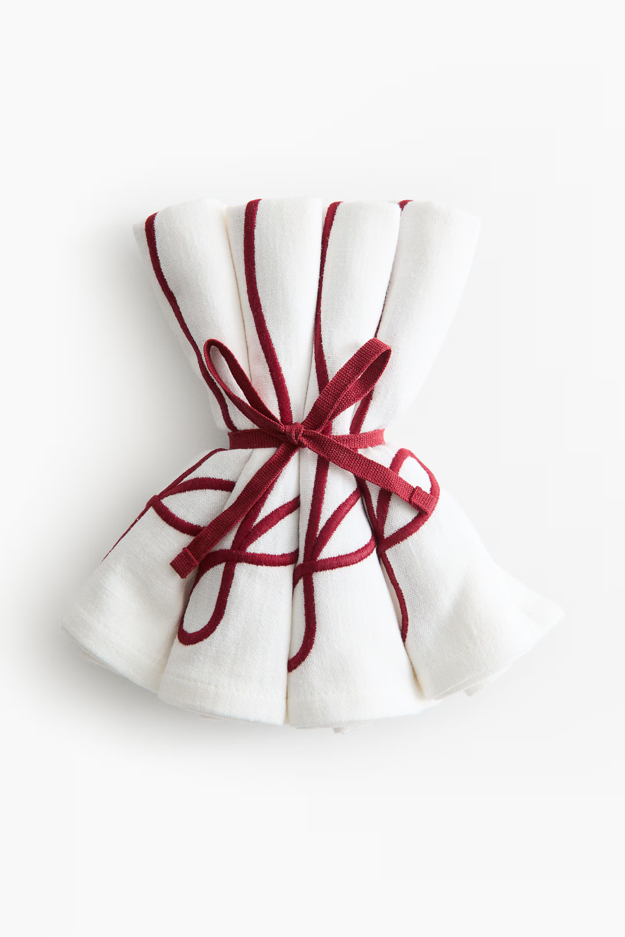 4-pack Embroidered Napkins | H&M (US + CA)