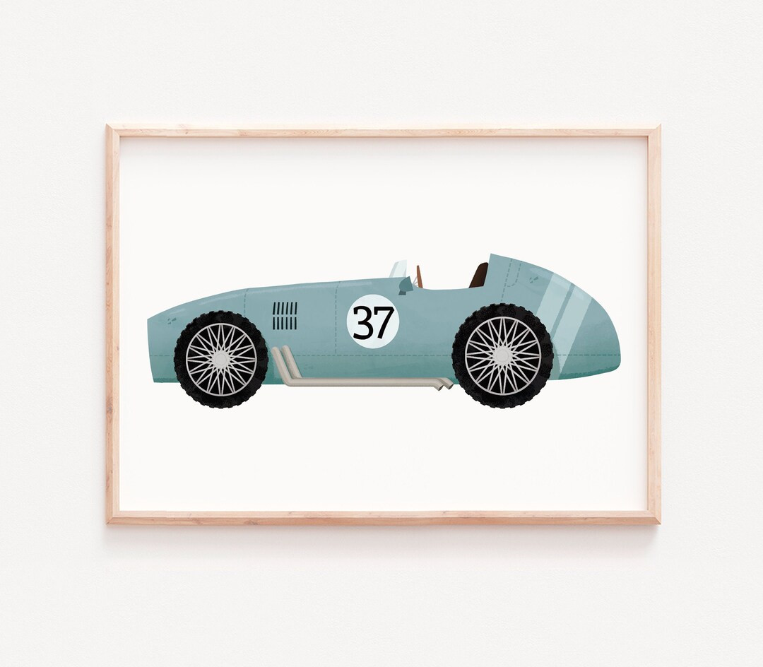 Vitage Car Print, Vintage Racing Car, Race Car Print, Nursery Car, Race Car Nursery, Vintage Cars... | Etsy (US)