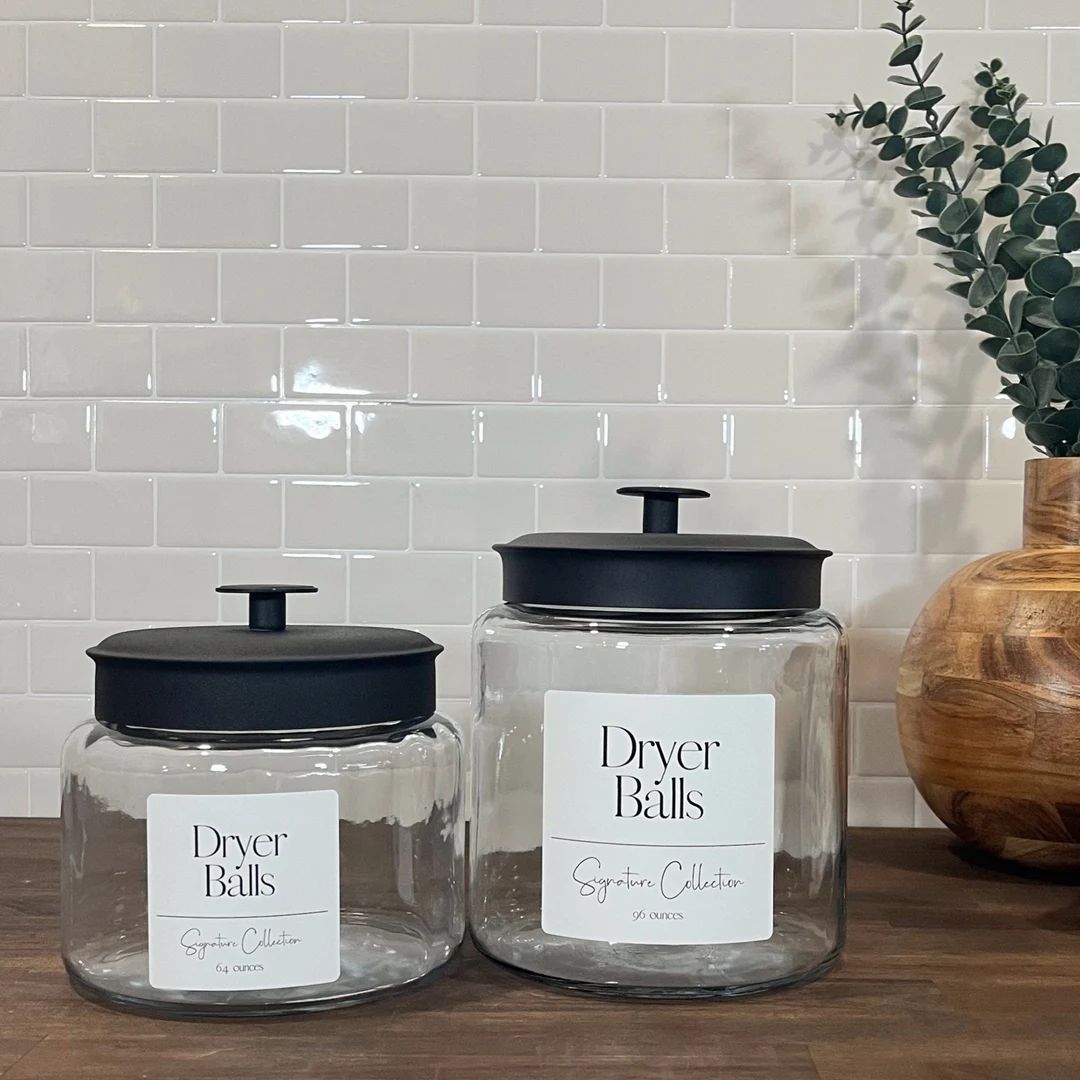 64-ounce + 96-ounce Laundry Jars | Signature Laundry Collection | Dryer Balls, Laundry Pods, Scen... | Etsy (US)