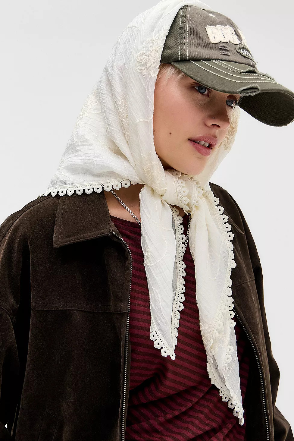 UO Appliqué Floral Scarf | Urban Outfitters UK