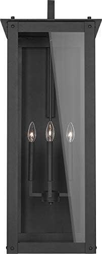 Capital Lighting 934642BK Hunt Urban/Industrial Clear Glass Rectangular Outdoor Wall Lantern, 4-L... | Amazon (US)