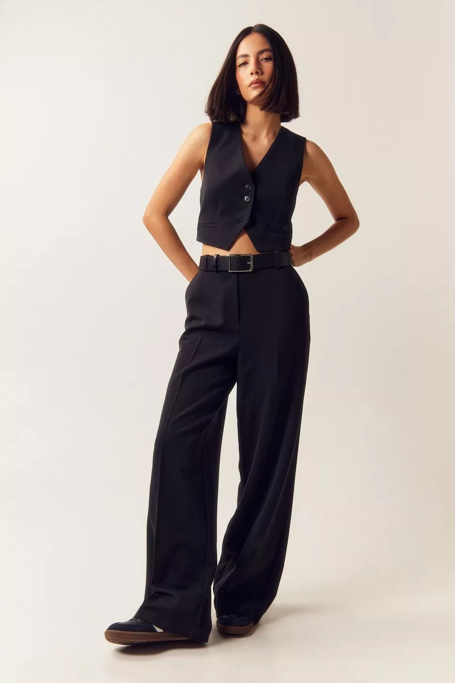 Petite Tailored Button Front Suit Vest | Nasty Gal US