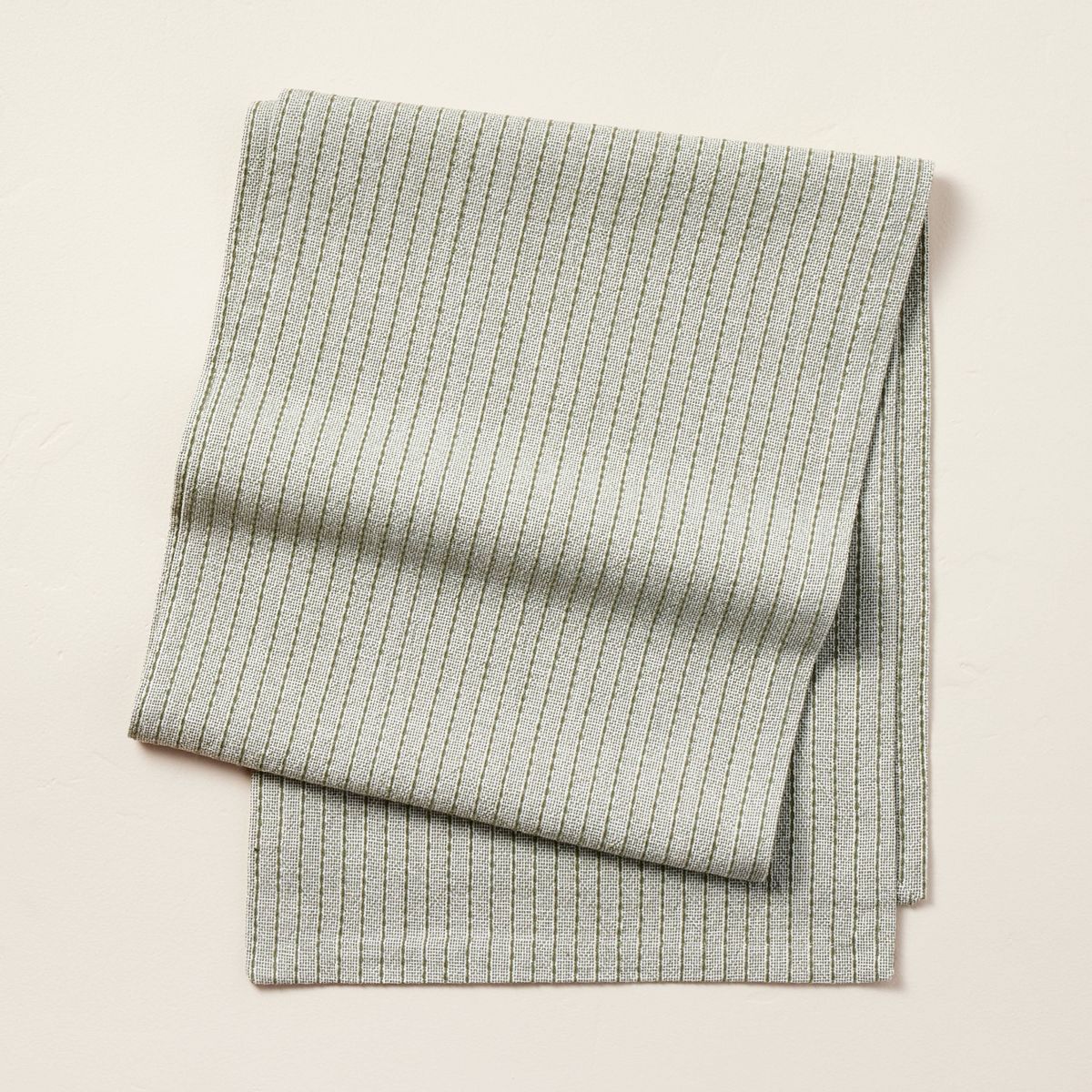 Textured Stripe Woven Table Runner Sage Green - Hearth & Hand™ with Magnolia | Target