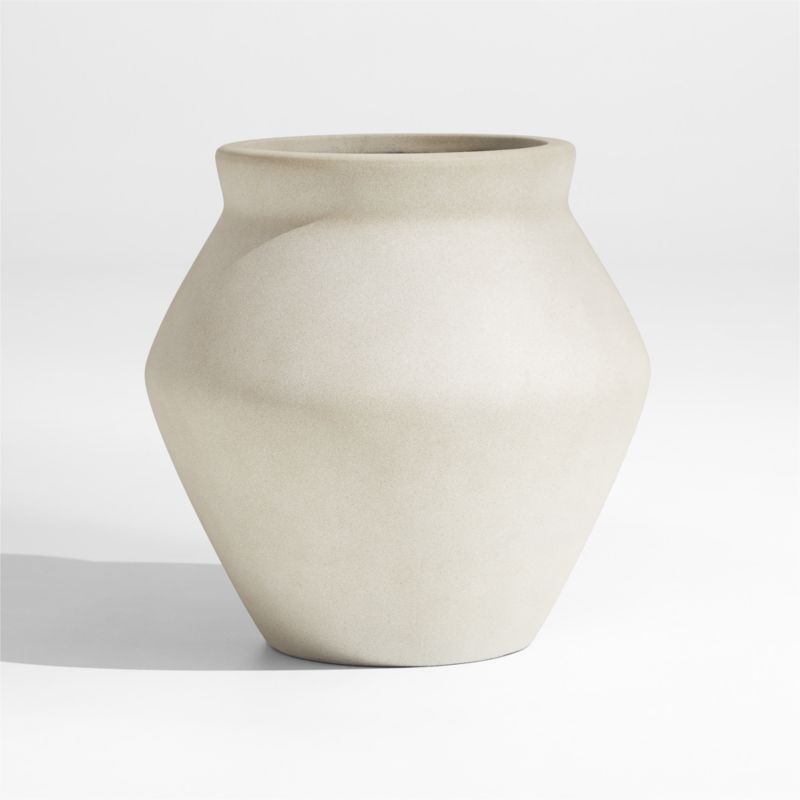 Wabi Small Sand Fiberstone Planter Pot by Leanne Ford + Reviews | Crate & Barrel | Crate & Barrel