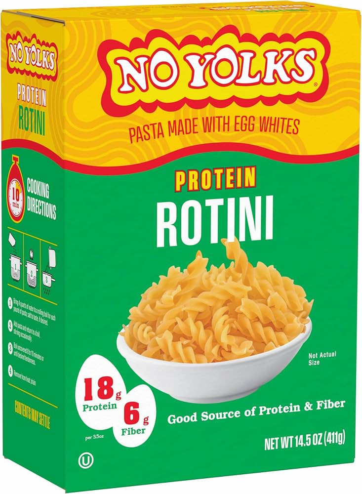 No Yolks Rotini Protein, Egg White Protein for Nutritious Meals, 14 OZ, Ideal for Various Recipes | Amazon (US)
