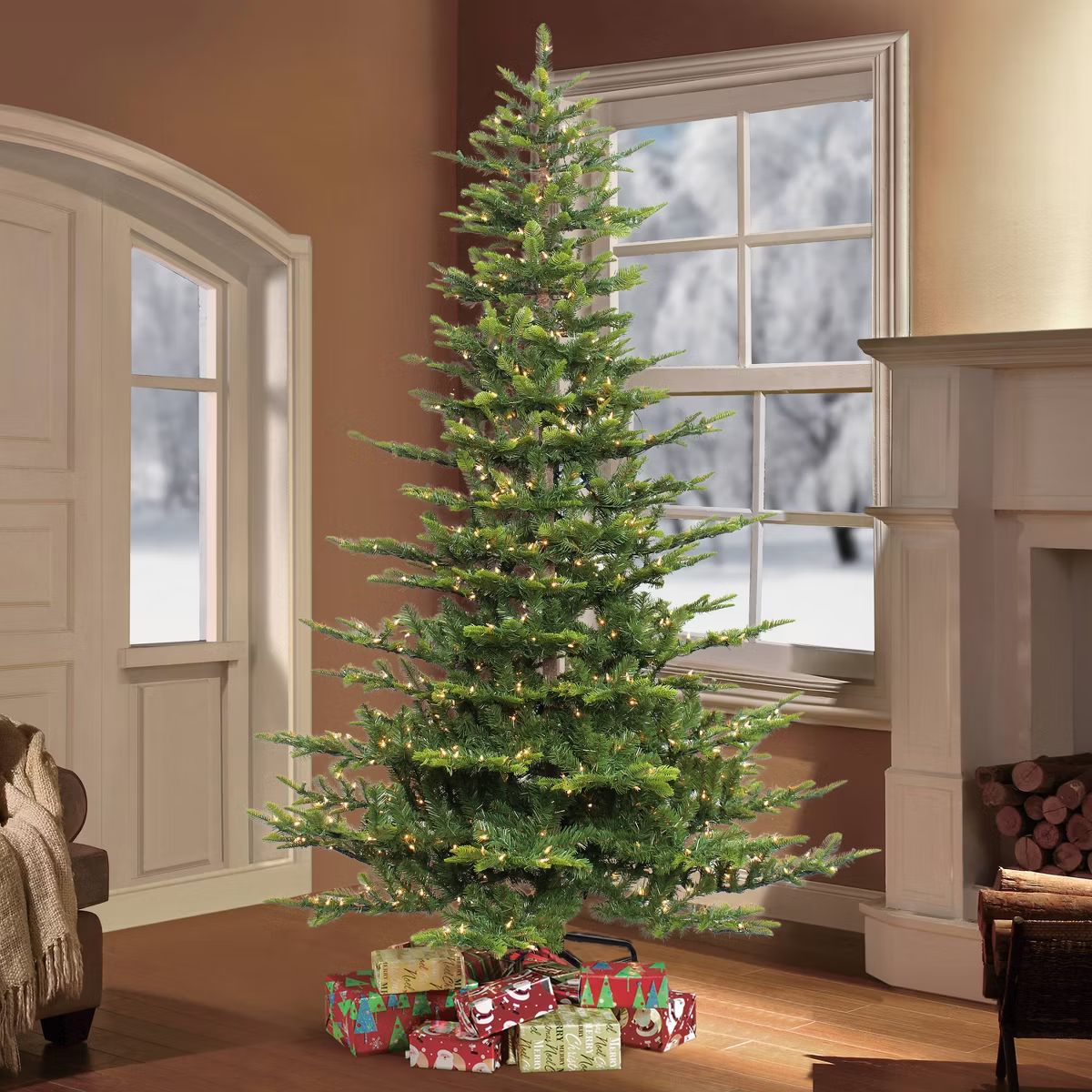 7.5ft Pre-Lit Full Sierra Pine Artificial Christmas Tree Clear Lights - Wondershop™ | Target