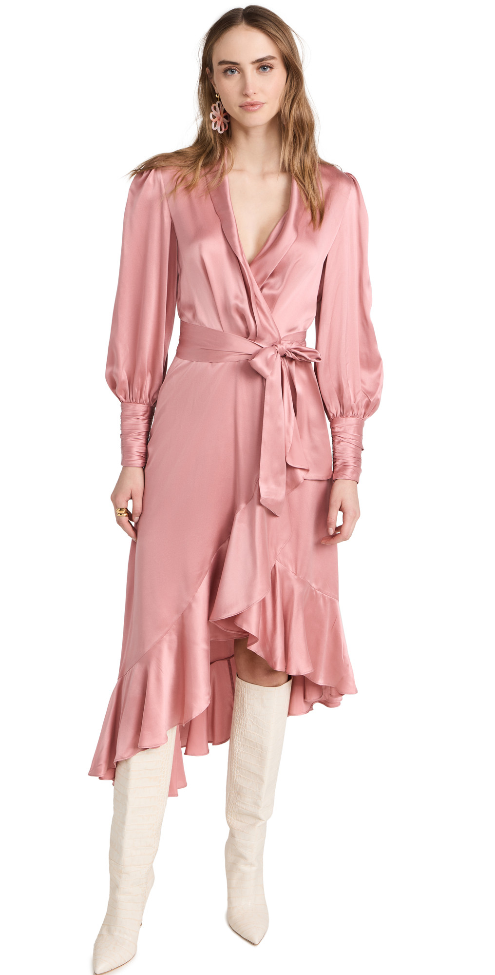 Zimmermann Silk Wrap Midi Dress | Shopbop