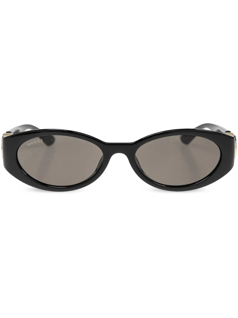 Gucci Eyewear - Óculos de sol oval - mulher - acetato - Tamanho único - Preto | Farfetch (BR)