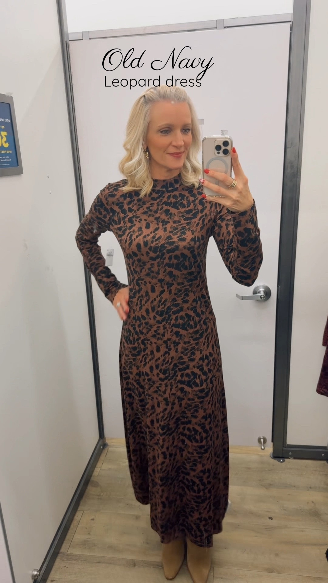 Leopard mock neck dress. Long sleeve, ankle length, beautiful color, comfortable, affordable, chic.

#LTKHoliday #LTKSaleAlert #LTKBeauty