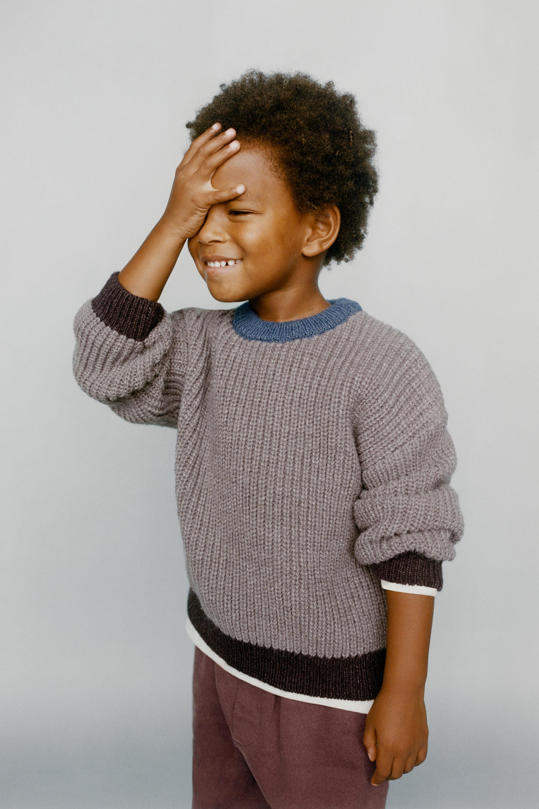 GROBSTRICKPULLOVER PASPELN KONTRAST | Zara DE