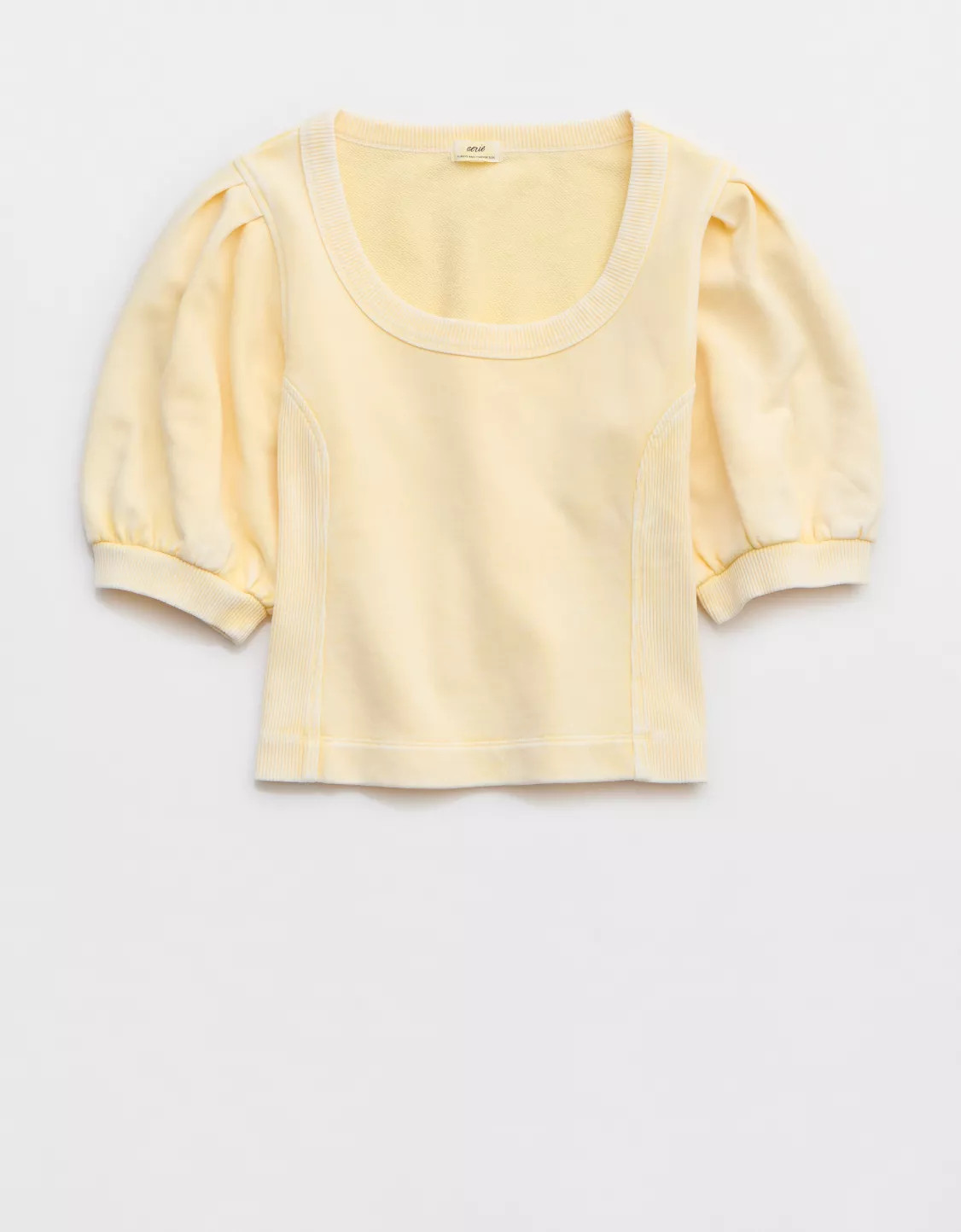 Aerie Seams Right Short Sleeve Sweatshirt | American Eagle Outfitters (US & CA)