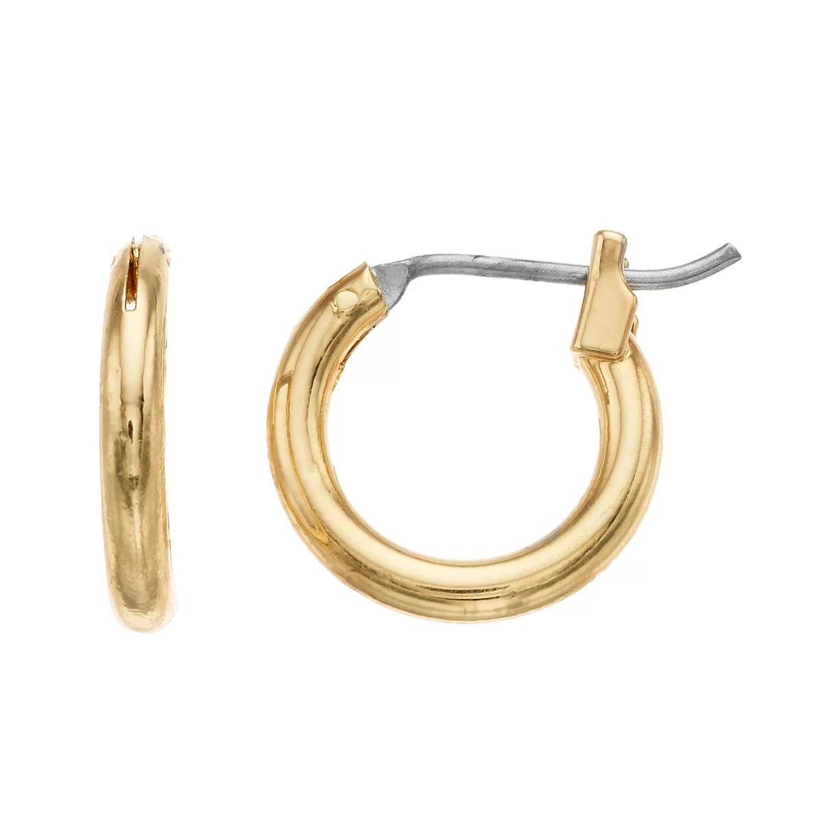 LC Lauren Conrad Gold Tone Nickel Free Hoop Earrings | Kohl's