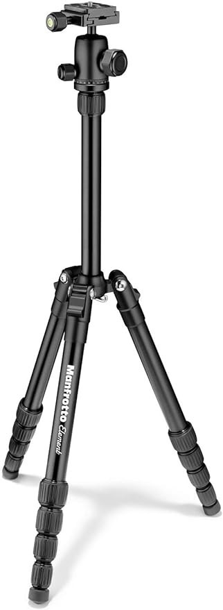 Manfrotto Element Traveller Small Aluminum 5-Section Tripod Kit with Ball Head, Black | Amazon (US)