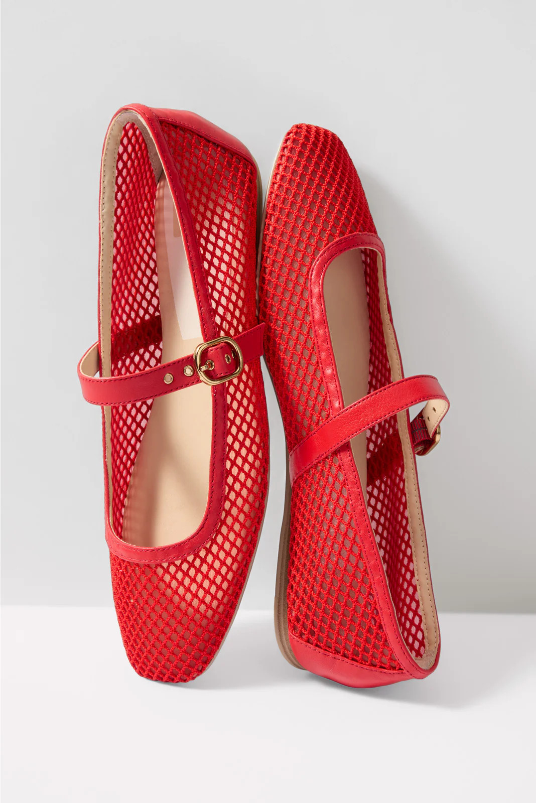 DOLCE VITA Women's Rodni Mesh Mary Jane Flat, Size 7.5, Red | Evereve