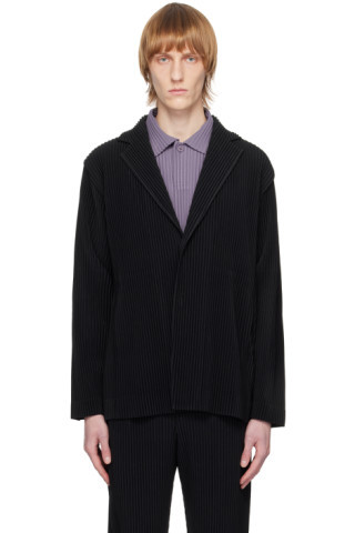 Homme Plissé Issey Miyake - Black Tailored Pleats 1 Blazer | SSENSE