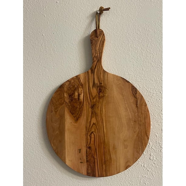 Olive Wood Round Pizza Board/ Charcuterie board/ Platter Board/Serving Tray/ Wooden Board Handmad... | Walmart (US)