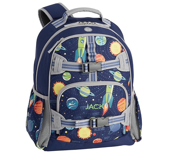 Mackenzie Navy Solar System Glow-in-the-Dark Backpacks | Pottery Barn Kids