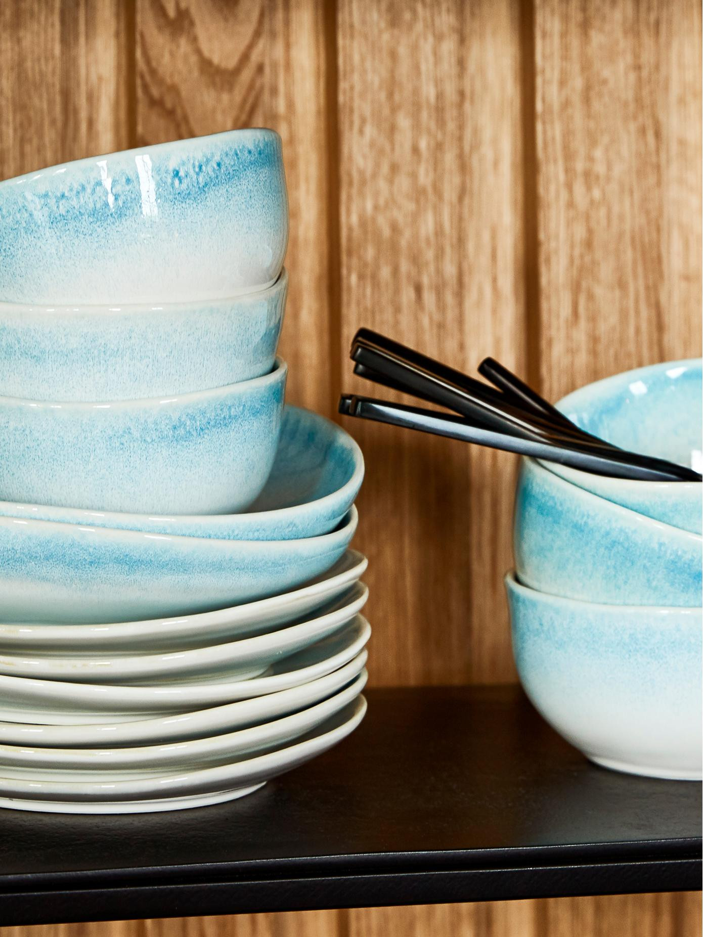 Set van 2 handgemaakte kommen Amalia met effectief glazuur | Westwing EU