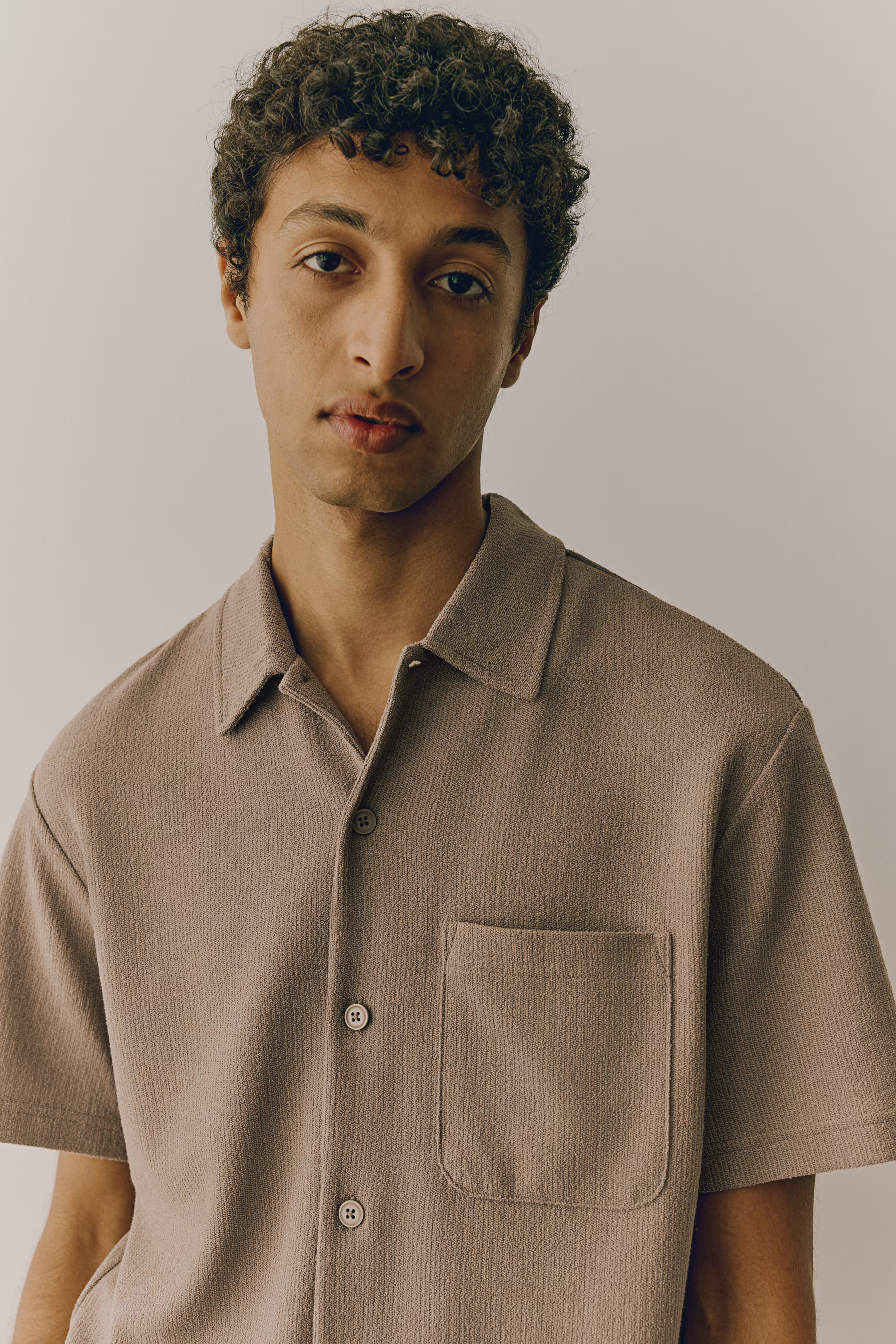 Regular Fit Textured Jersey Shirt | H&M (US + CA)