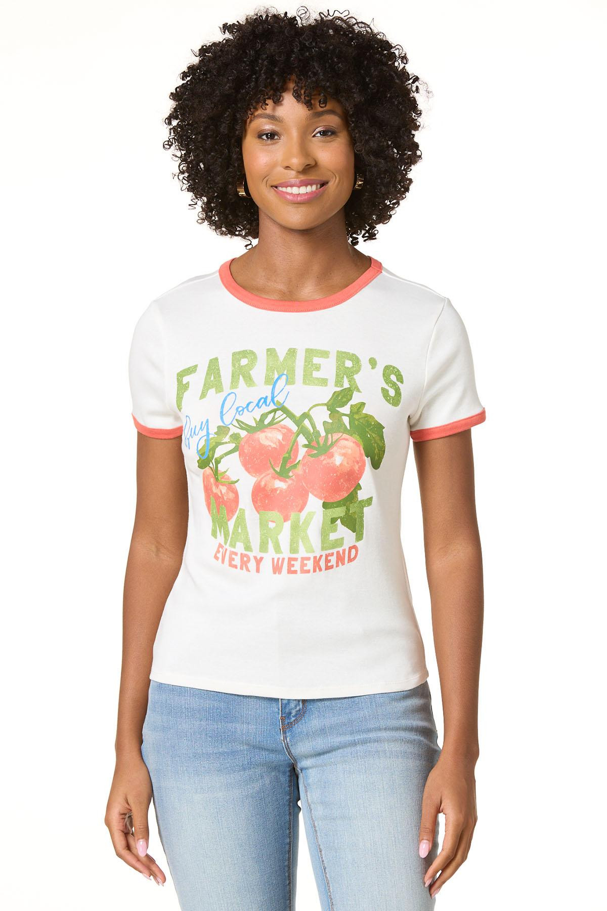 Farmer's Market Ringer Tee | Cato Fashions