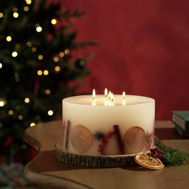 Argos Home XL Inclusion Multiwick  Candle - Christmas Spice | argos.co.uk