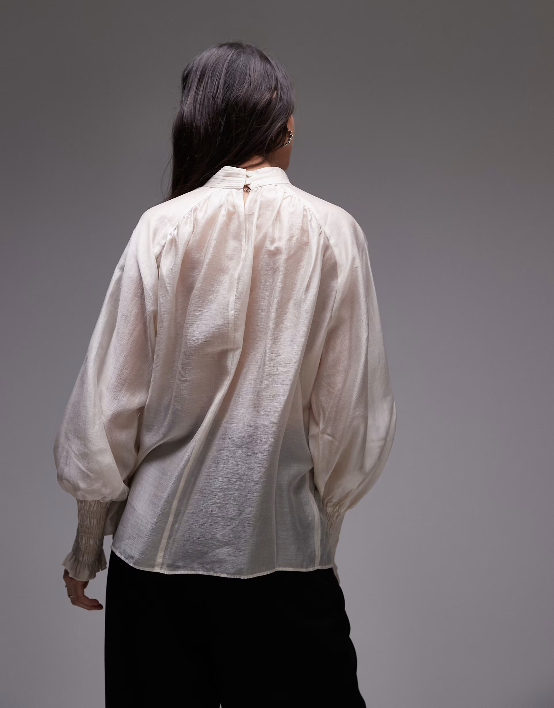 & Other Stories sheer volume blouse with frill detail in white | ASOS (Global)
