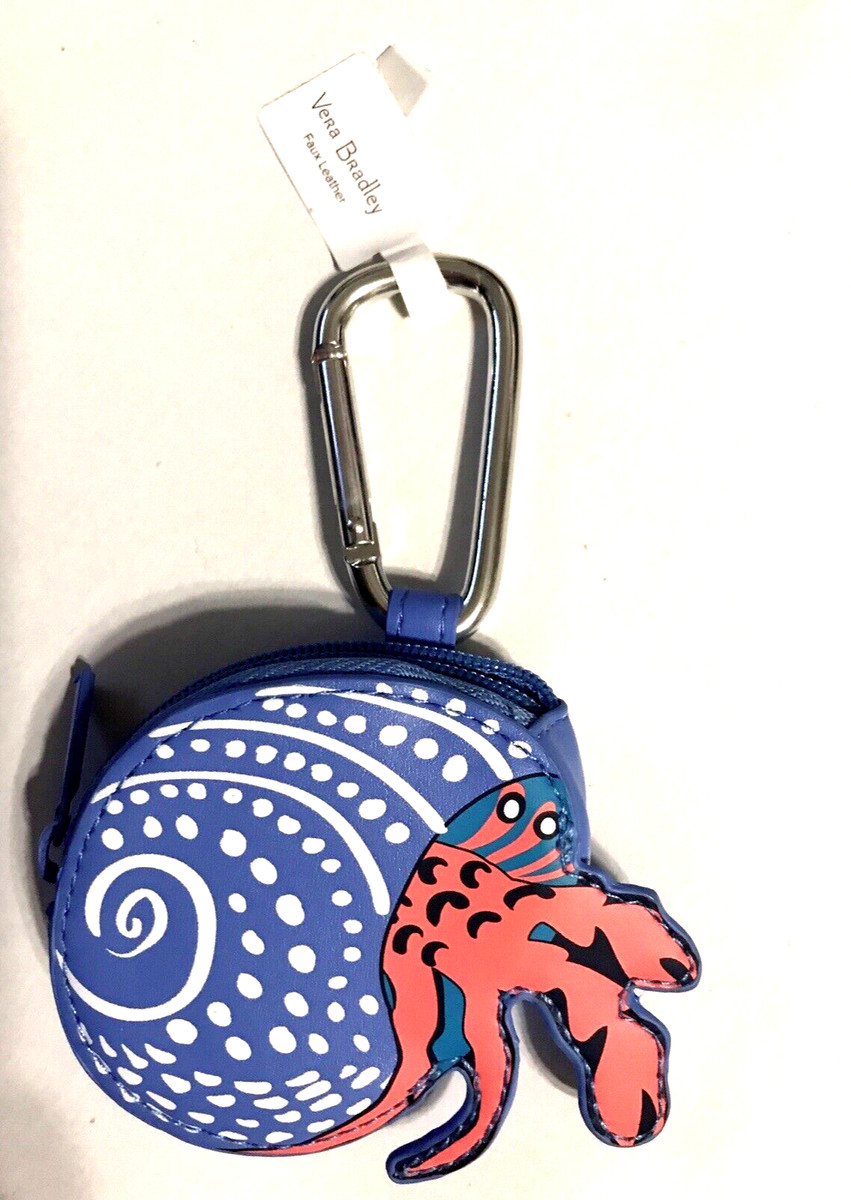 VERA BRADLEY Hermit Crab Bag Charm Coin Purse Keychain NWT | eBay US