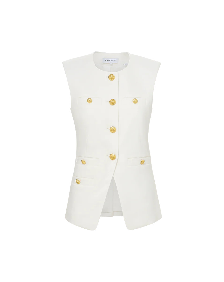 Tamara Linen Vest | Veronica Beard