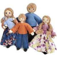 Handmade Dollhouse Family - Dolls Waldorf Bendy Doll People Wildflower Toys | Etsy (US)