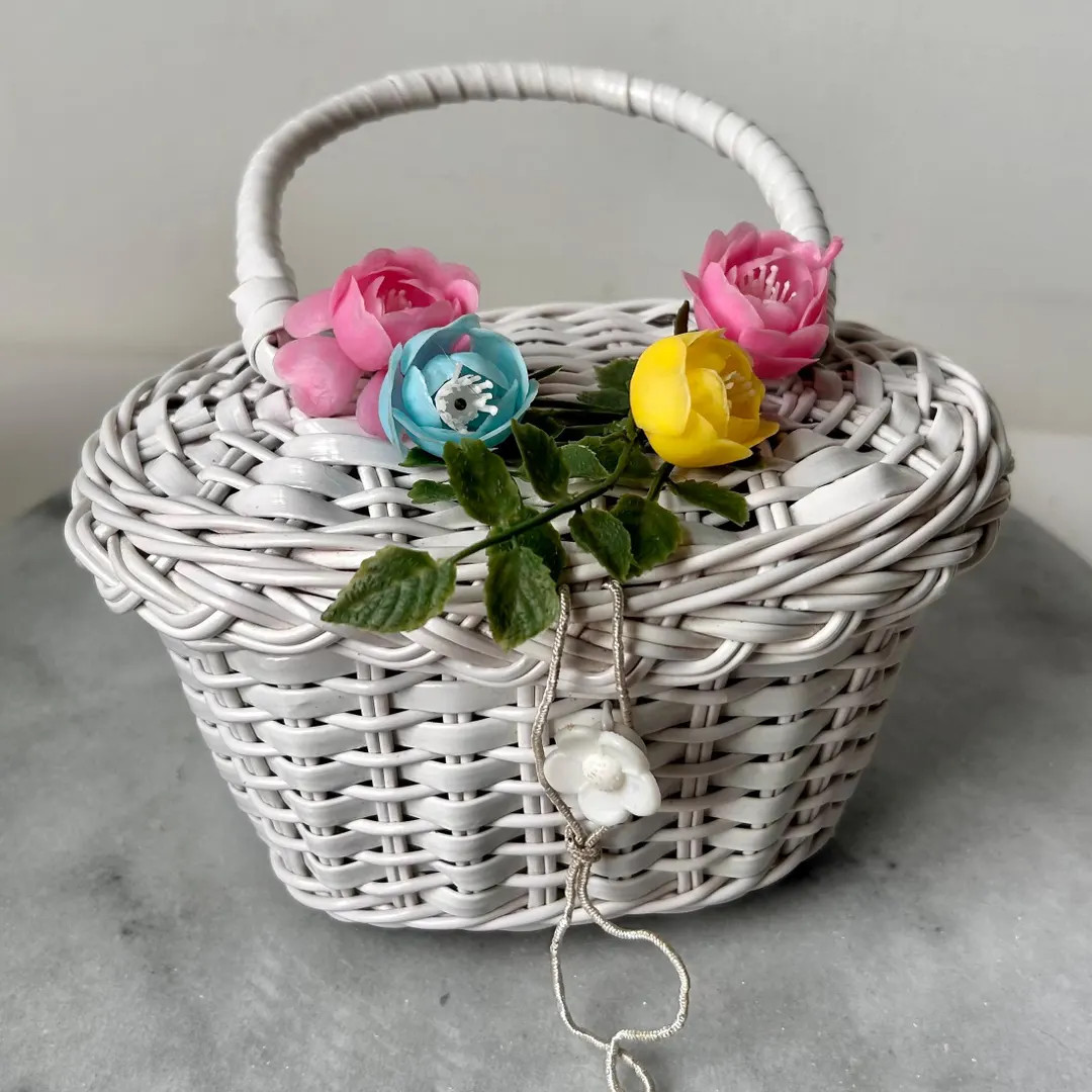 Vintage Wicker Basket Child’s Purse | Etsy (US)