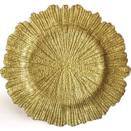 Fashion Gold Glass Reef Charger (13.5 X 13.5) Made In China gm10875 | Walmart (US)