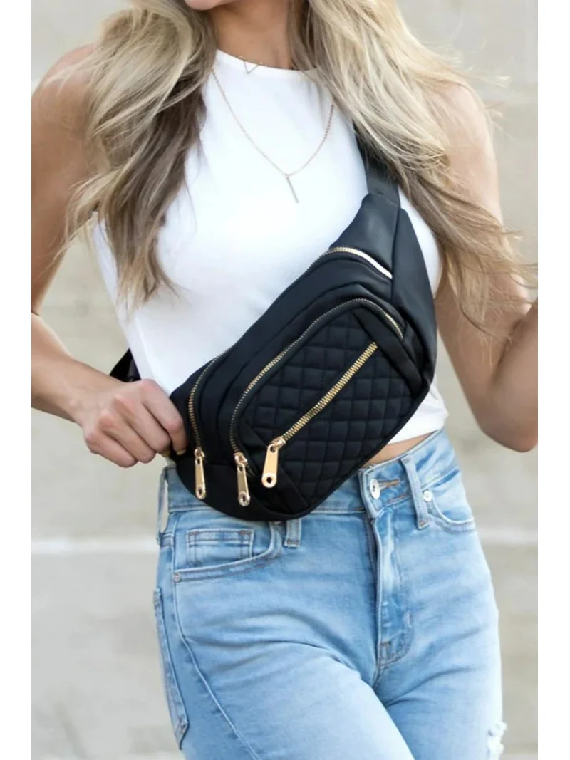 Quilted Belt Sling Bum Bag | Walmart (US)