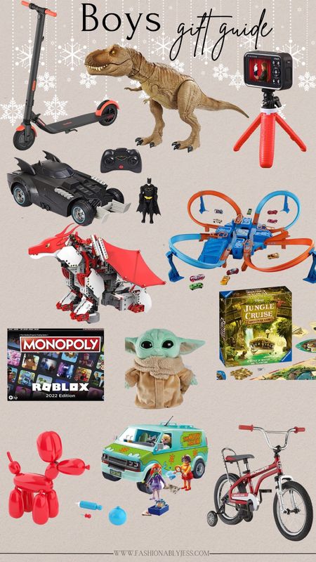 Gift guide for boys that they will absolutely love! Fun toys the boys will absolutely love! From Monopoly to a scooter, this gift guide has it all! 

#LTKGiftGuide #LTKHoliday #LTKCyberweek
