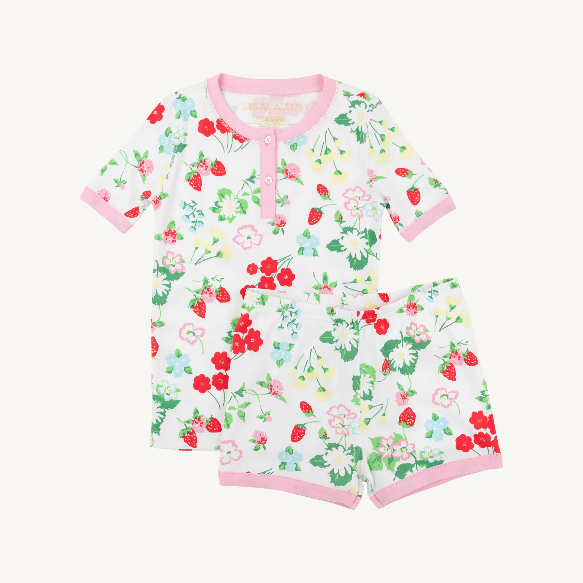 Sara Jane's Shorts Set - Berry Sweet with Pier Party Pink | The Beaufort Bonnet Company